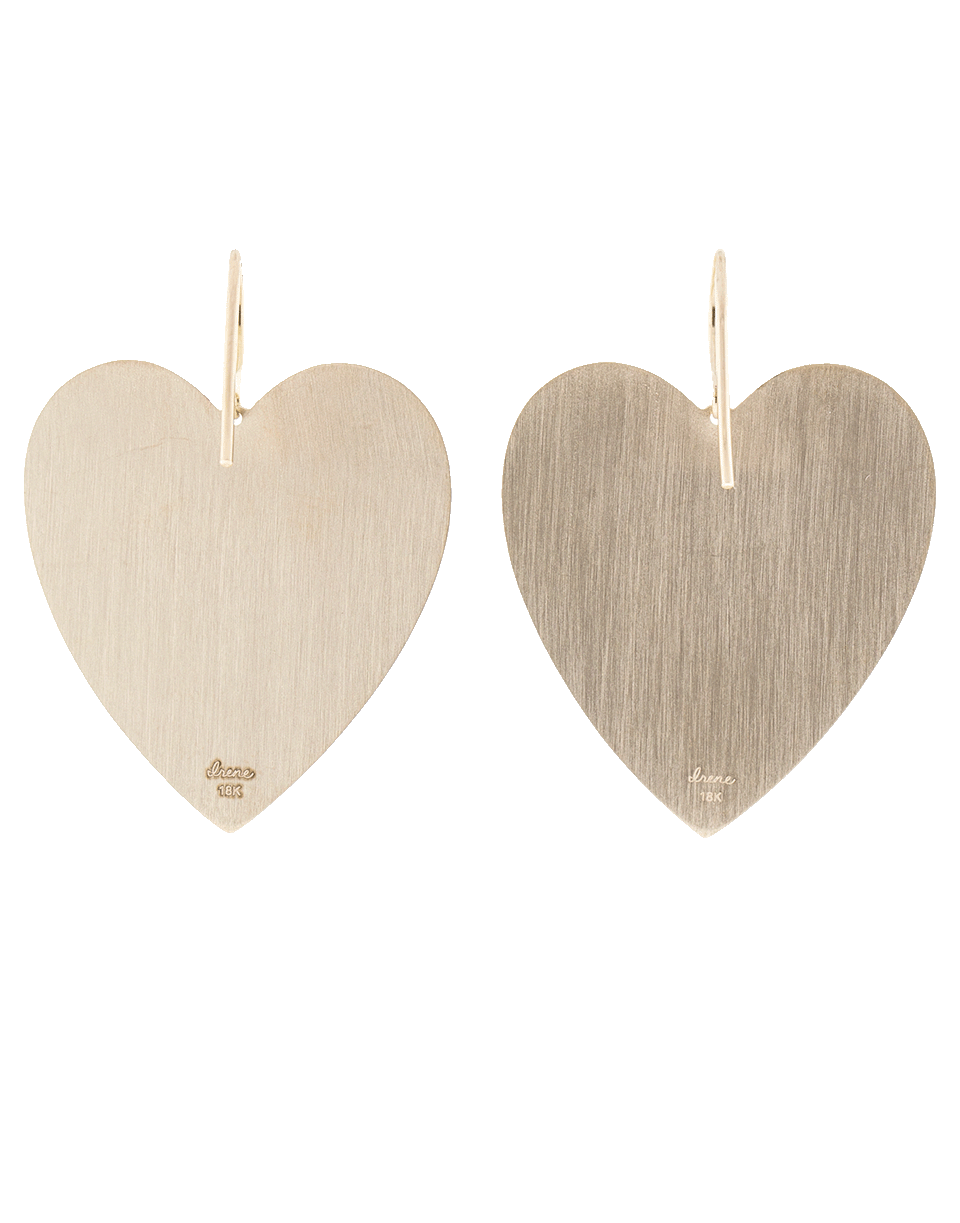IRENE NEUWIRTH JEWELRY-Large Heart Shape Flat Gold Earrings-ROSE GOLD