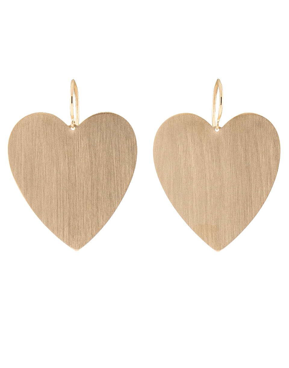 IRENE NEUWIRTH JEWELRY-Large Heart Shape Flat Gold Earrings-ROSE GOLD