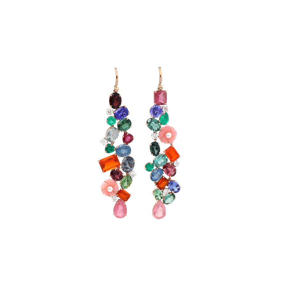 IRENE NEUWIRTH JEWELRY-Mixed Gem Earrings-ROSE GOLD