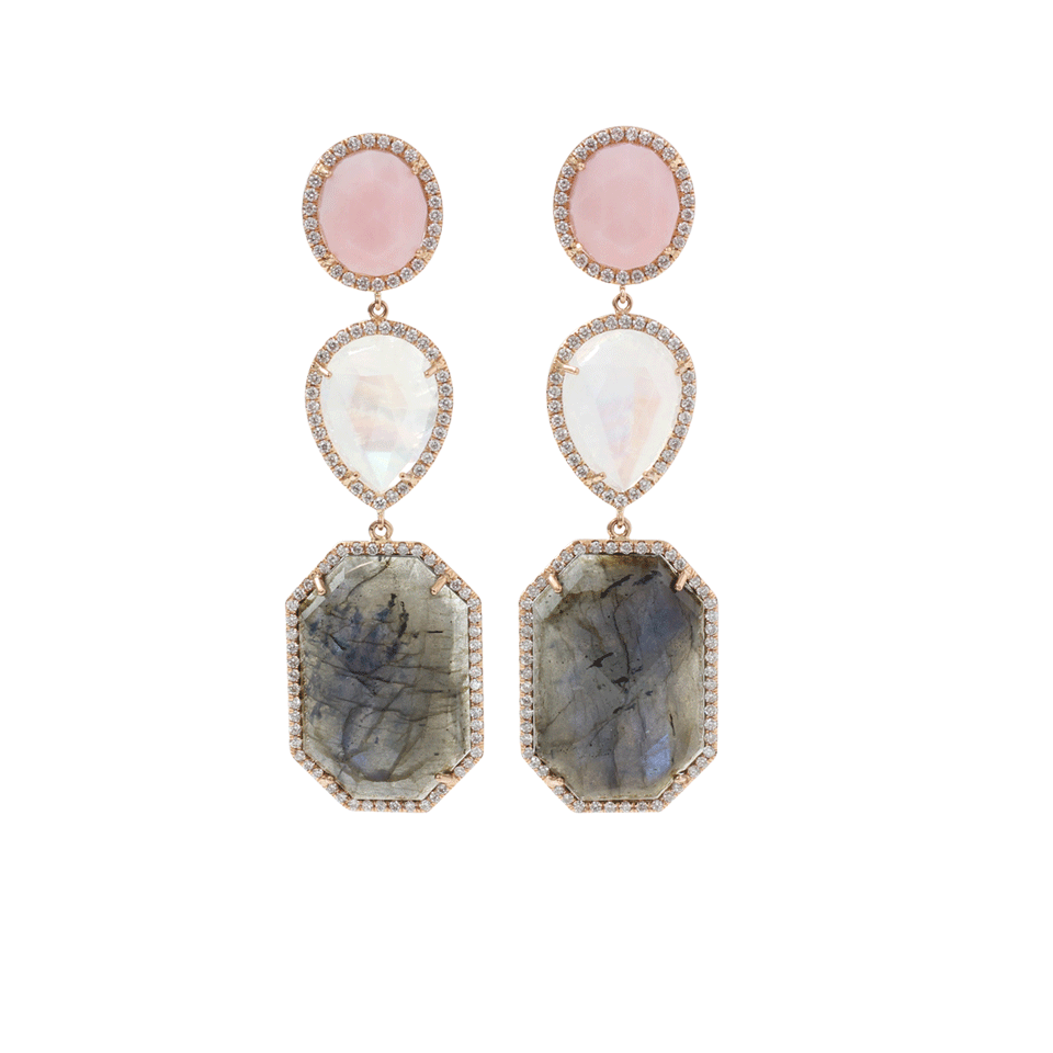 IRENE NEUWIRTH JEWELRY-Opal, Moonstone, And Labradorite Earrings-ROSE GOLD