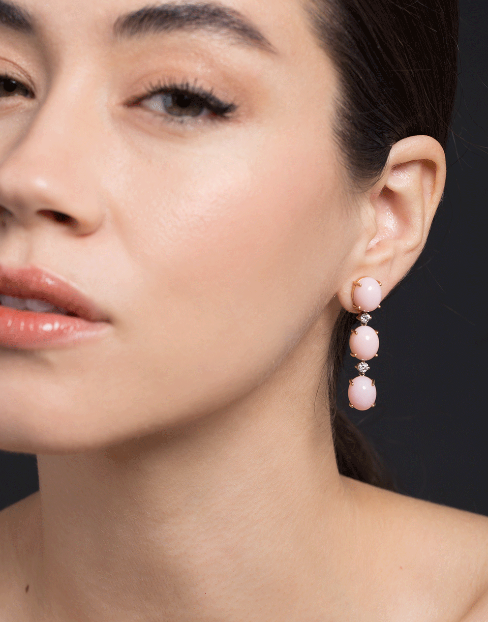 IRENE NEUWIRTH JEWELRY-Pink Opal And Diamond Earrings-ROSE GOLD