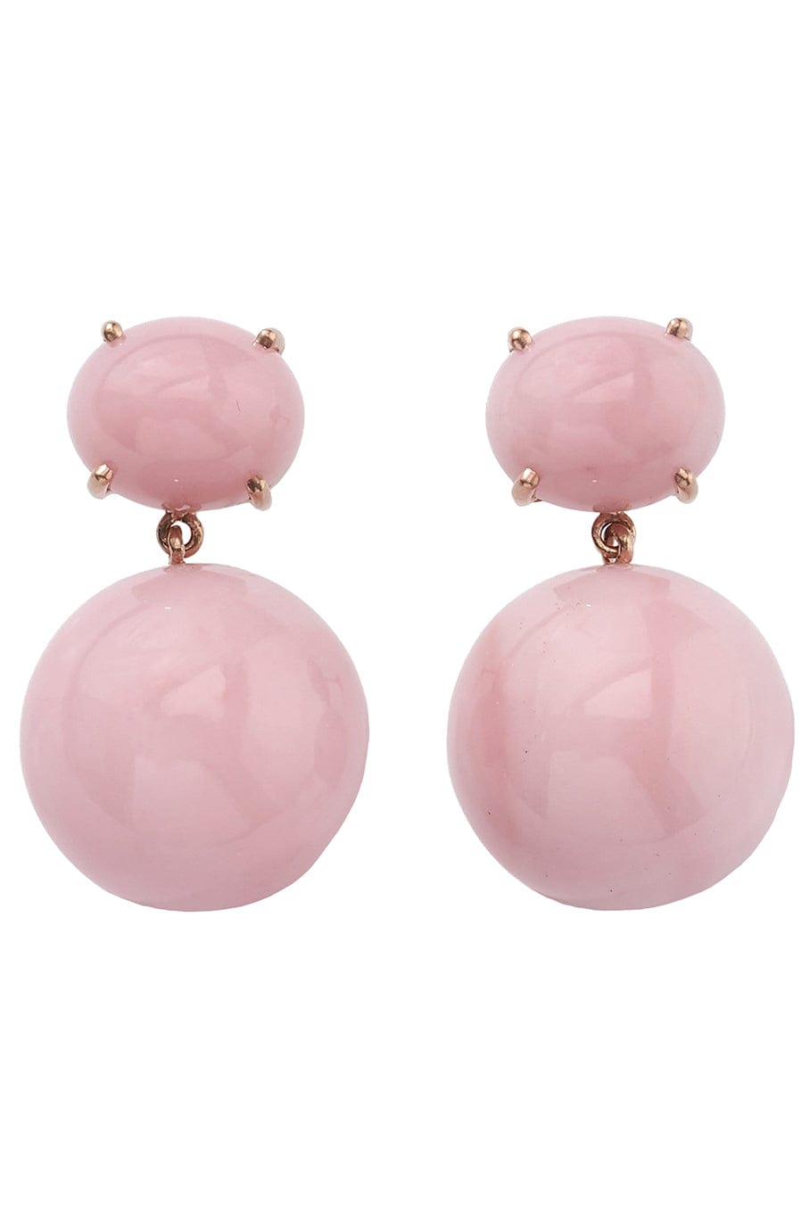 IRENE NEUWIRTH JEWELRY-Pink Opal Gumball Drop Earrings-ROSE GOLD
