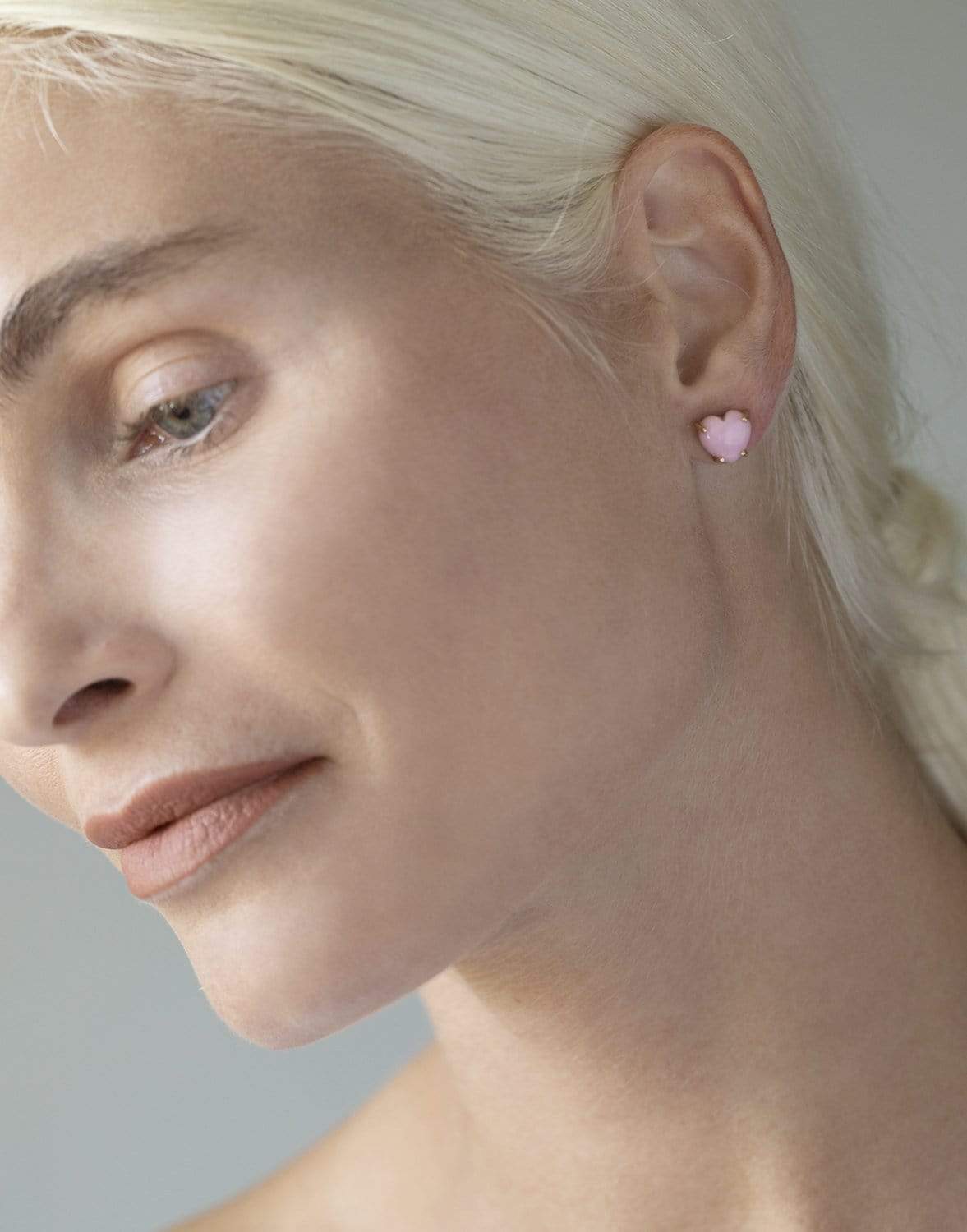 IRENE NEUWIRTH JEWELRY-Pink Opal Love Studs-ROSE GOLD