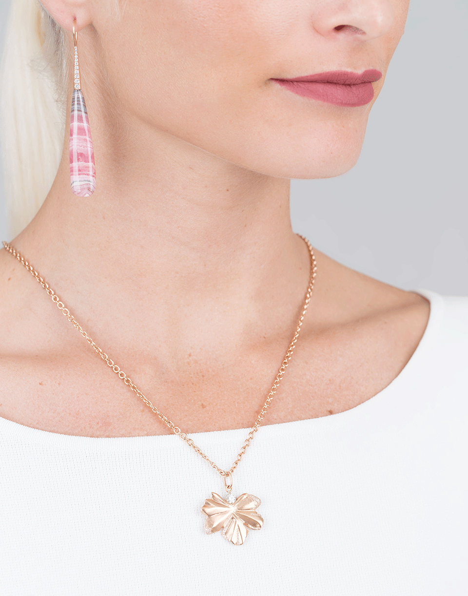 IRENE NEUWIRTH JEWELRY-Rhodocrosite Drop Earrings-ROSE GOLD