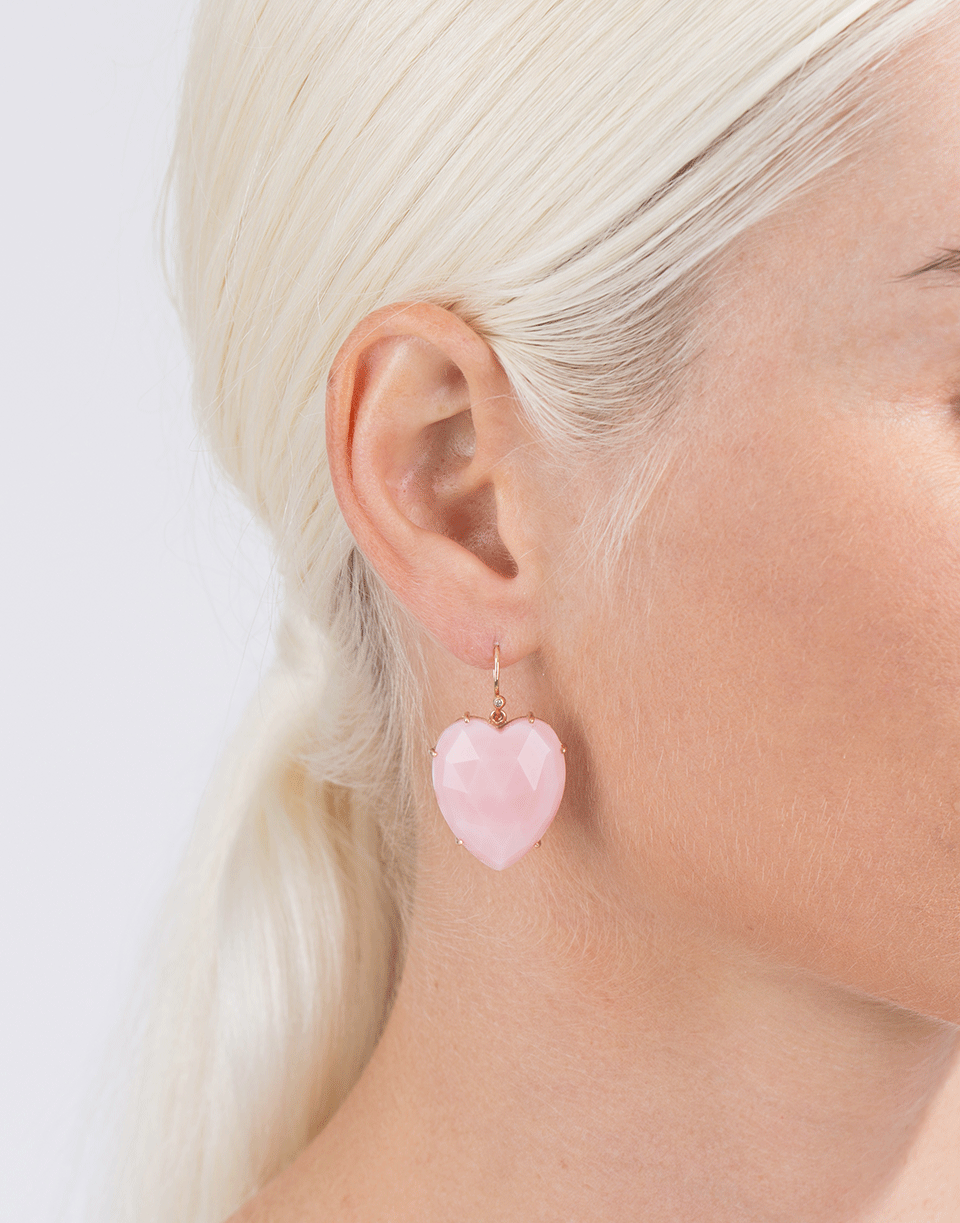 IRENE NEUWIRTH JEWELRY-Rose Cut Heart Shaped Pink Opal Earrings-ROSE GOLD