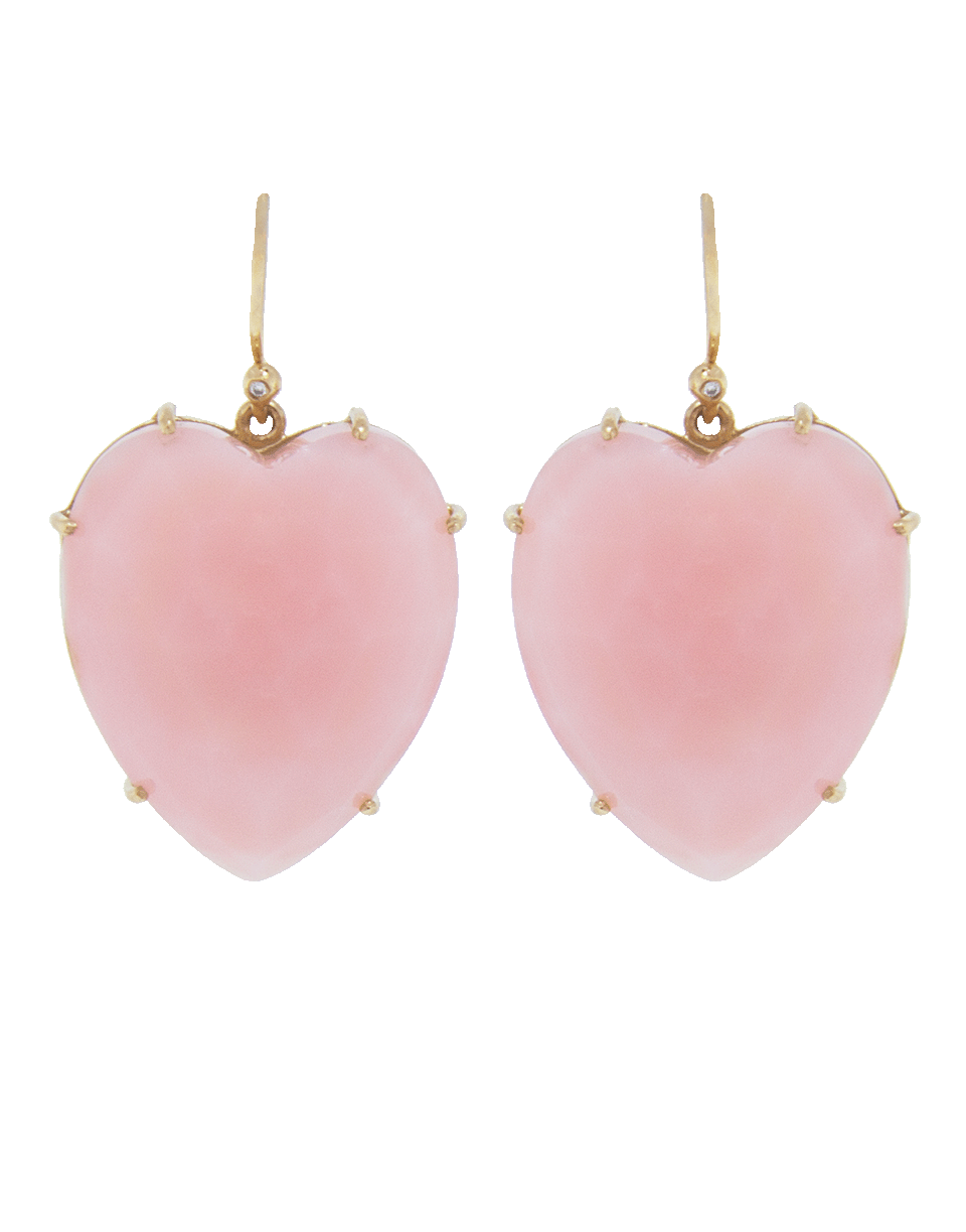 IRENE NEUWIRTH JEWELRY-Rose Cut Heart Shaped Pink Opal Earrings-ROSE GOLD