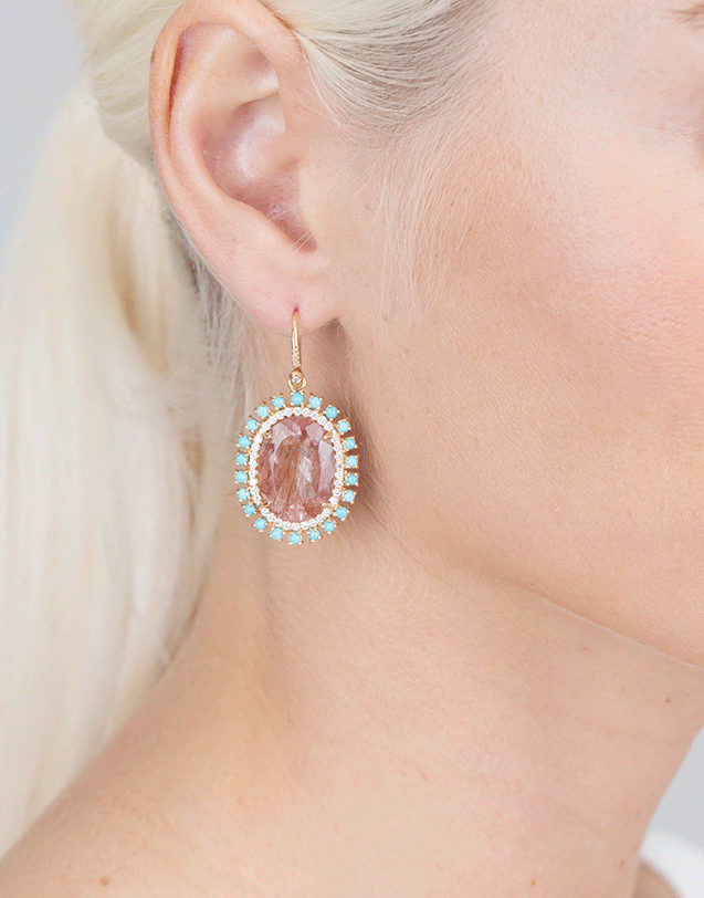 IRENE NEUWIRTH JEWELRY-Rutilated Quartz Earrings-ROSE GOLD
