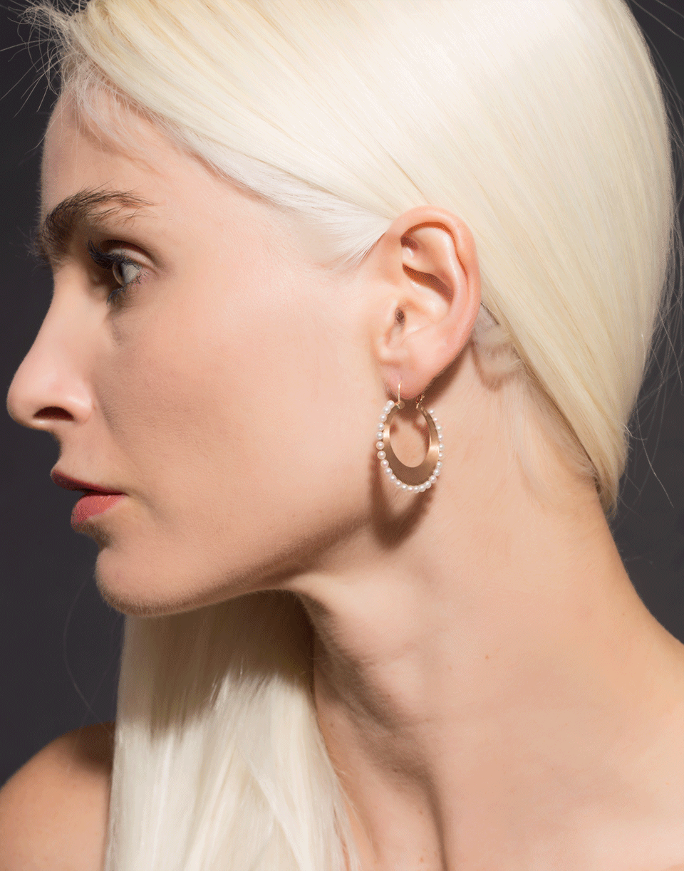 IRENE NEUWIRTH JEWELRY-Small Akoya Pearl Hoop Earrings-ROSE GOLD