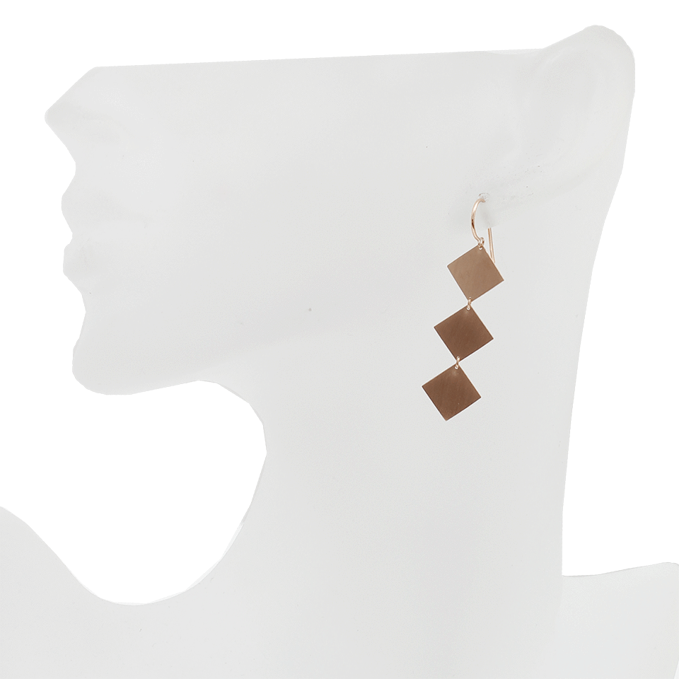IRENE NEUWIRTH JEWELRY-Three Diamond Flat Rose Gold Drop Earrings-ROSE GOLD