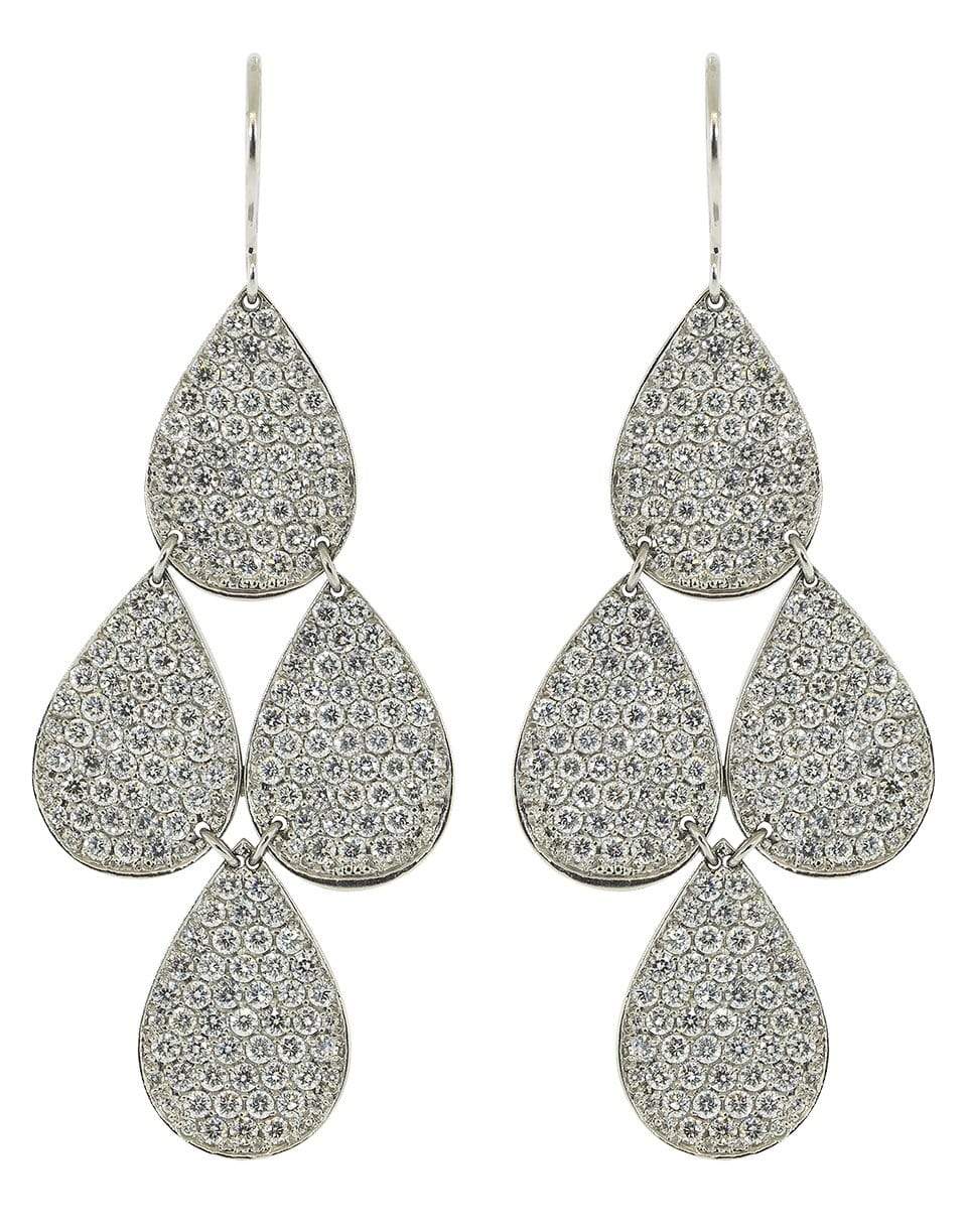 IRENE NEUWIRTH JEWELRY-Pave Diamond Four-Drop Chandelier Earrings-WHITE GOLD