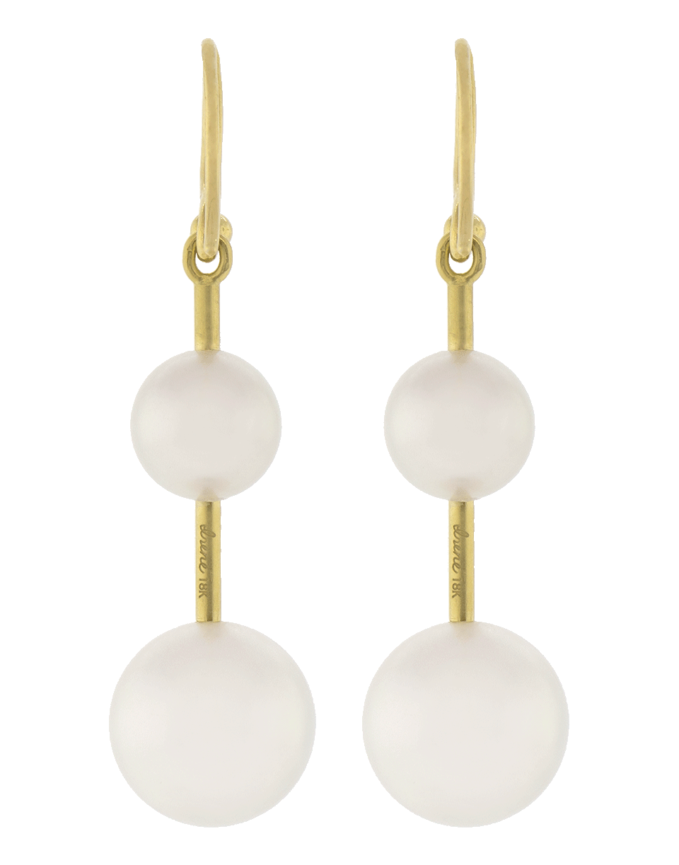 IRENE NEUWIRTH JEWELRY-Akoya Pearl And Diamond Drop Earrings-YELLOW GOLD