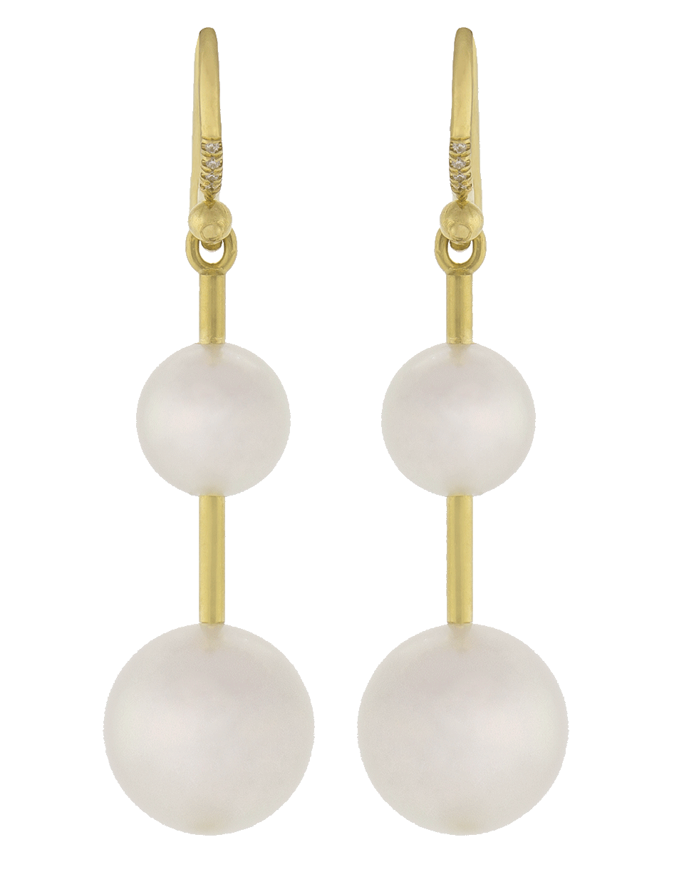 IRENE NEUWIRTH JEWELRY-Akoya Pearl And Diamond Drop Earrings-YELLOW GOLD