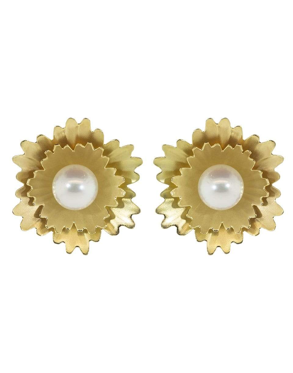 IRENE NEUWIRTH JEWELRY-Akoya Pearl Superbloom Studs-YELLOW GOLD