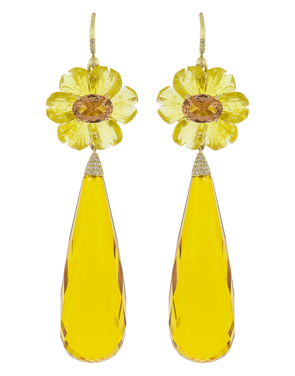 IRENE NEUWIRTH JEWELRY-Amber Drop Earrings-YELLOW GOLD