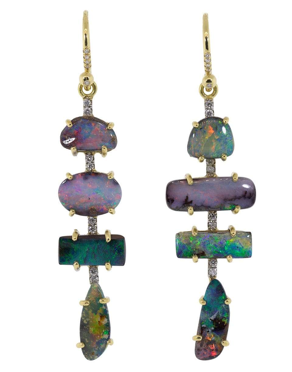 IRENE NEUWIRTH JEWELRY-Boulder Opal and Diamond Drop Earrings-YELLOW GOLD