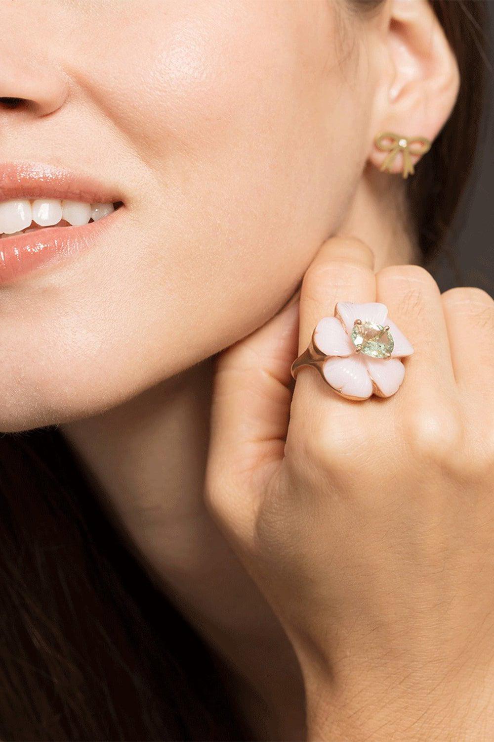 IRENE NEUWIRTH JEWELRY-Bow Stud Earrings-YELLOW GOLD