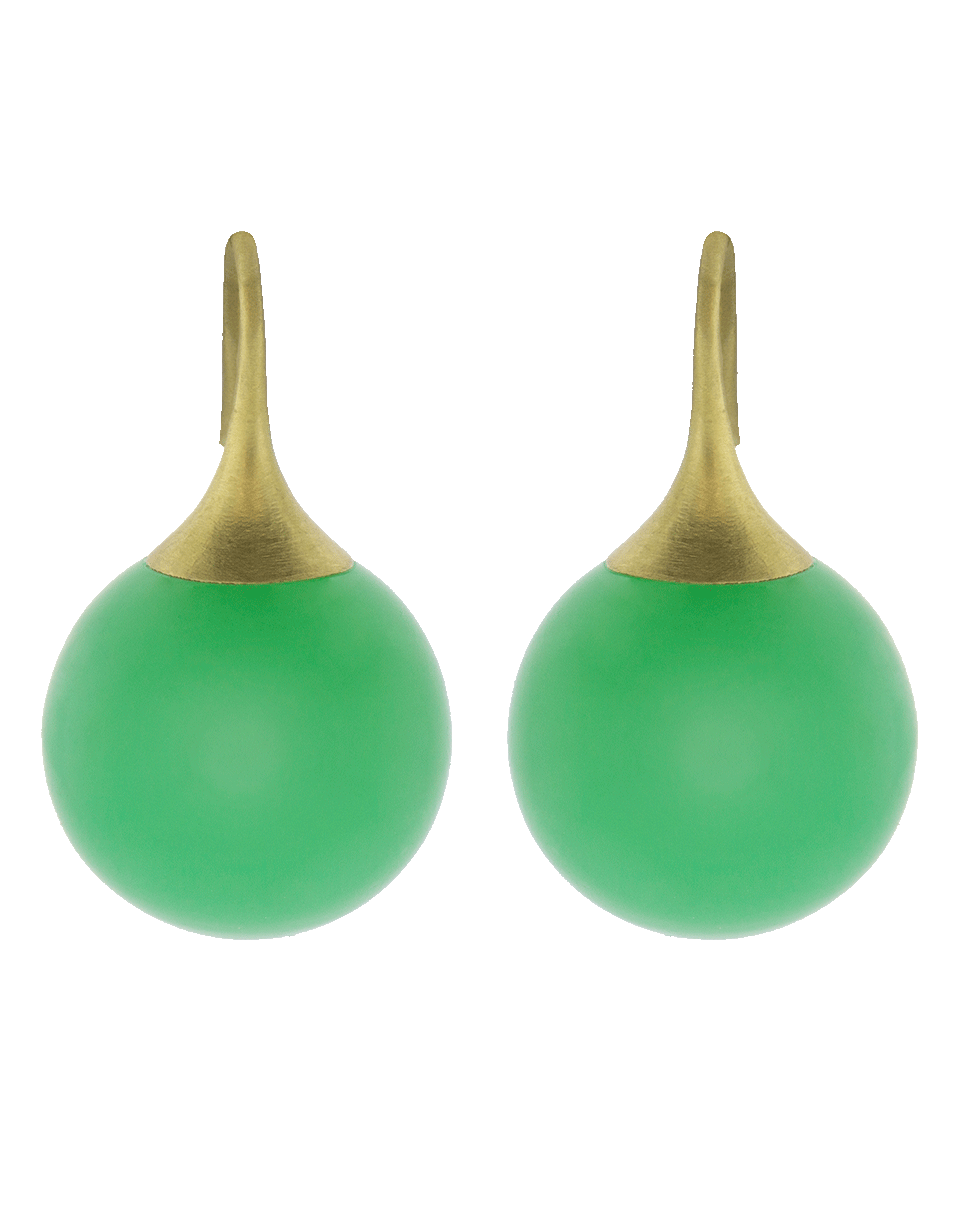 IRENE NEUWIRTH JEWELRY-Chrysoprase Drop Earrings-YELLOW GOLD