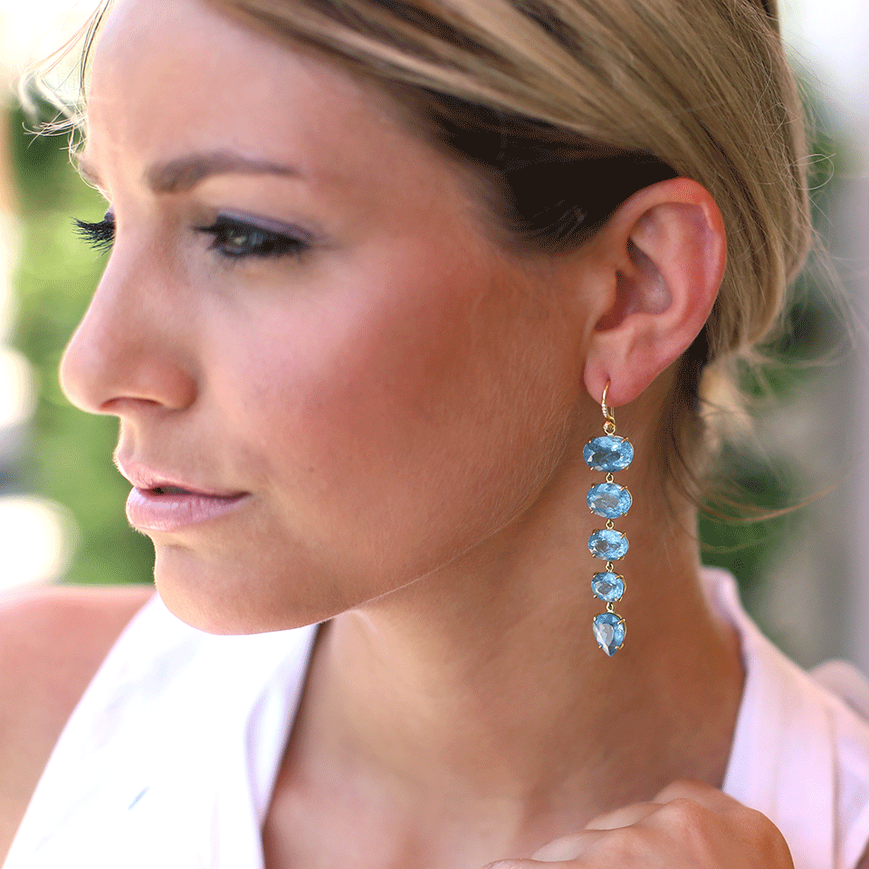 IRENE NEUWIRTH JEWELRY-Fine Aquamarine Drop Earrings-YELLOW GOLD