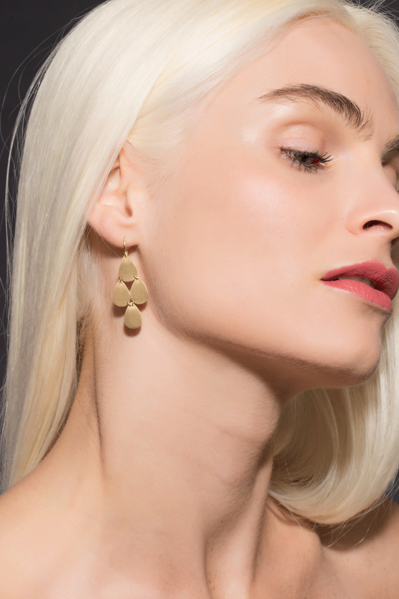 Four-Drop Chandelier Earrings-ROSE GOLD-JEWELRYFINE JEWELEARRING-IRENE NEUWIRTH JEWELRY