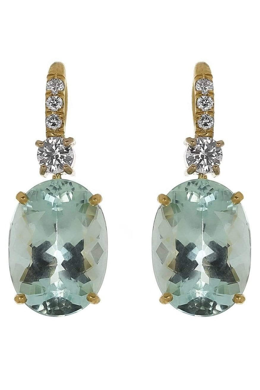 IRENE NEUWIRTH JEWELRY-Gemmy Gem Aquamarine and Diamond Earrings-YELLOW GOLD