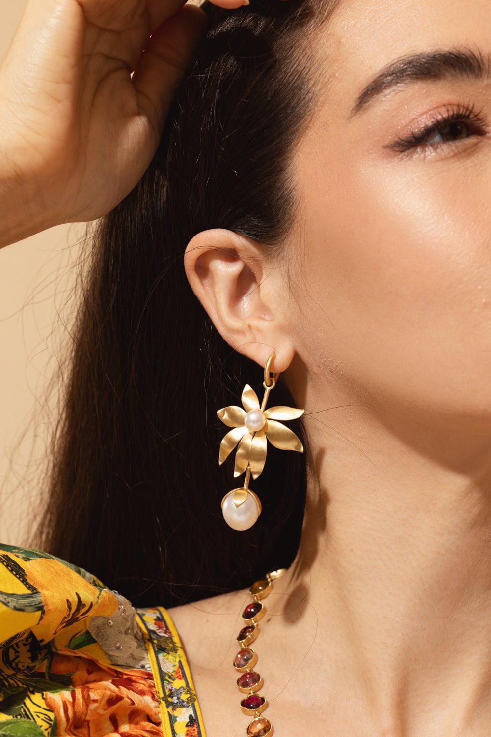 IRENE NEUWIRTH JEWELRY-Golden Blossom Convertible Earrings-YELLOW GOLD