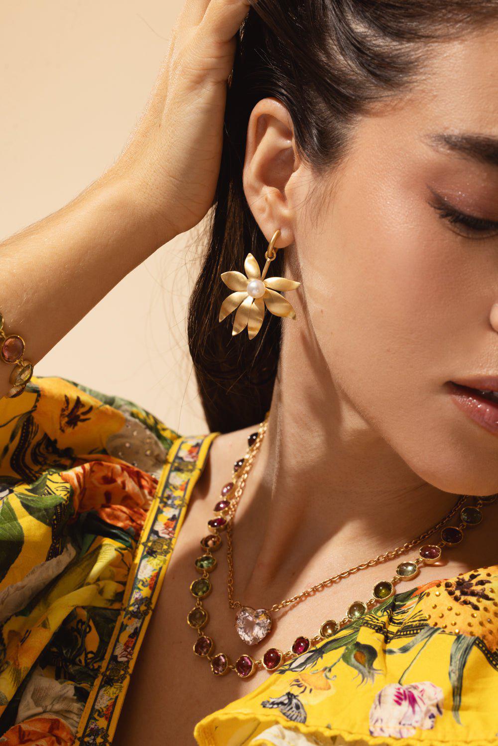 IRENE NEUWIRTH JEWELRY-Golden Blossom Convertible Earrings-YELLOW GOLD