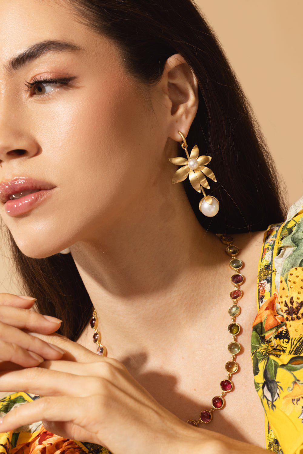 IRENE NEUWIRTH JEWELRY-Golden Blossom Convertible Earrings-YELLOW GOLD