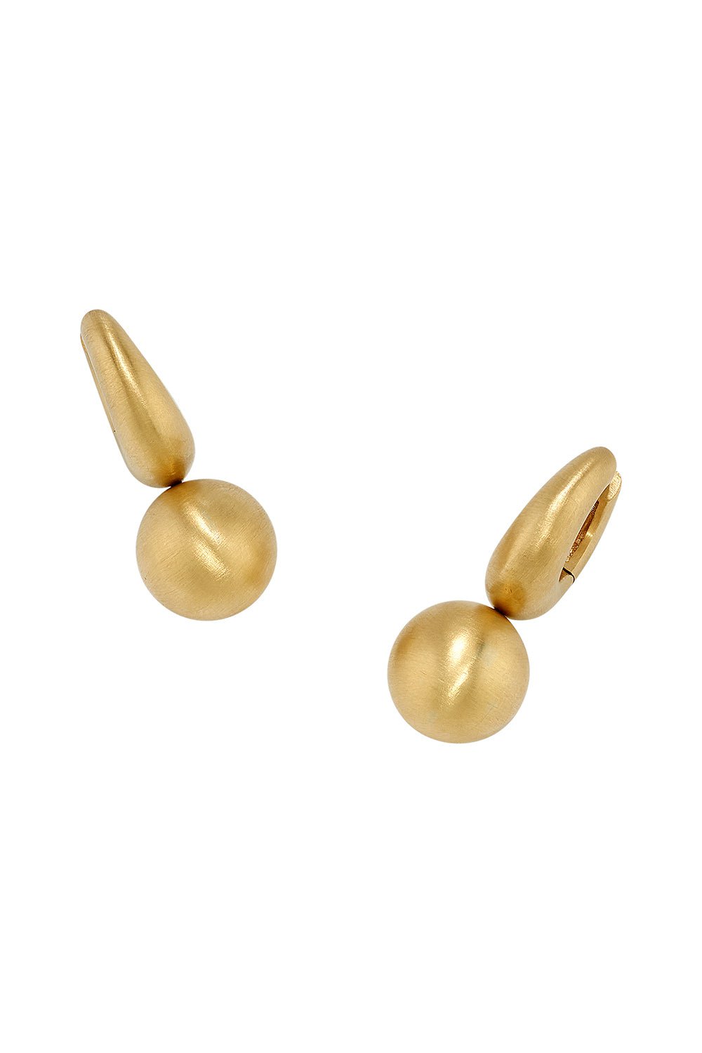 IRENE NEUWIRTH JEWELRY-Gumball Puffy Sphere Huggie Earrings-YELLOW GOLD