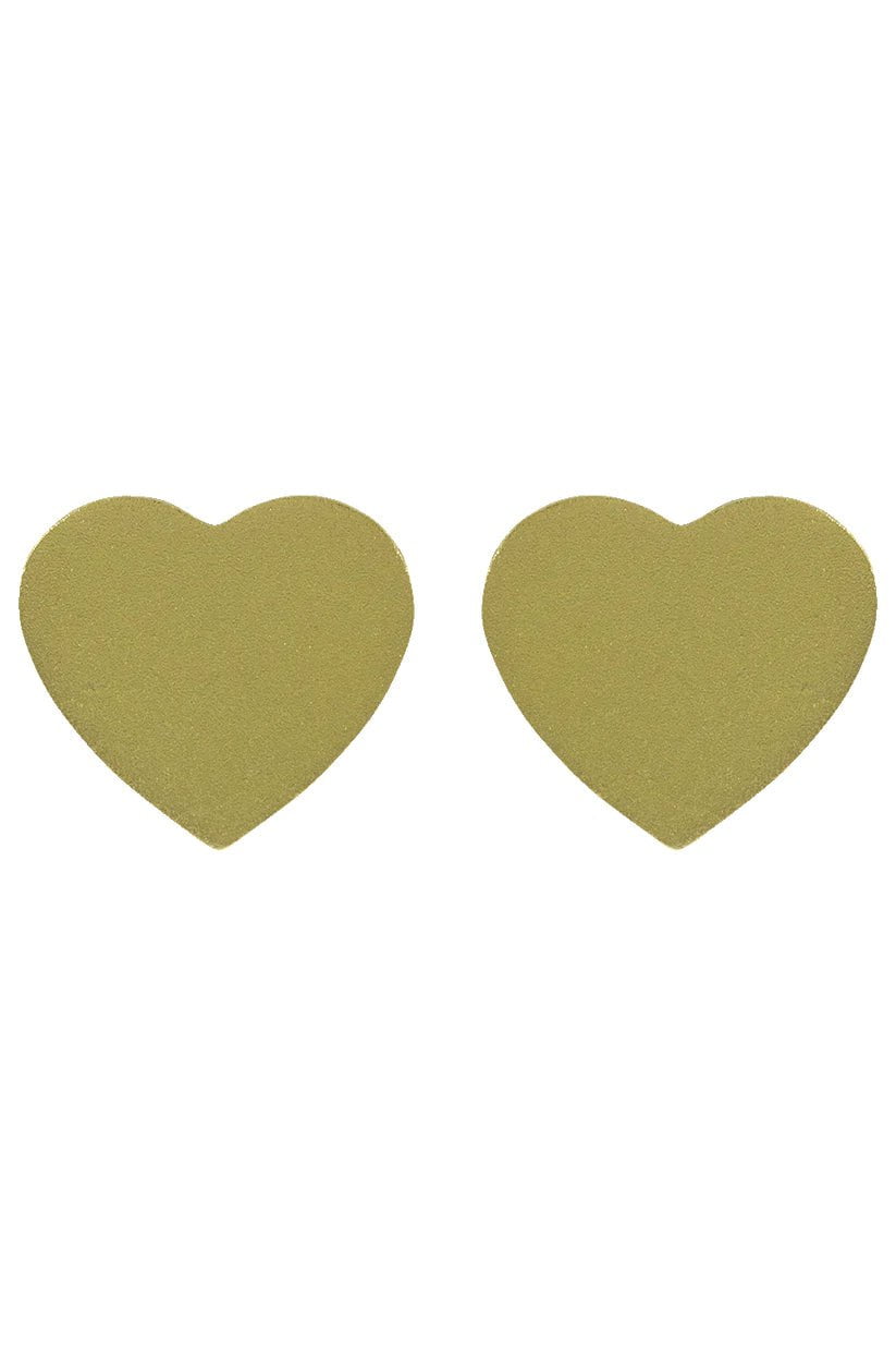IRENE NEUWIRTH JEWELRY-Heart Stud Earrings-YELLOW GOLD