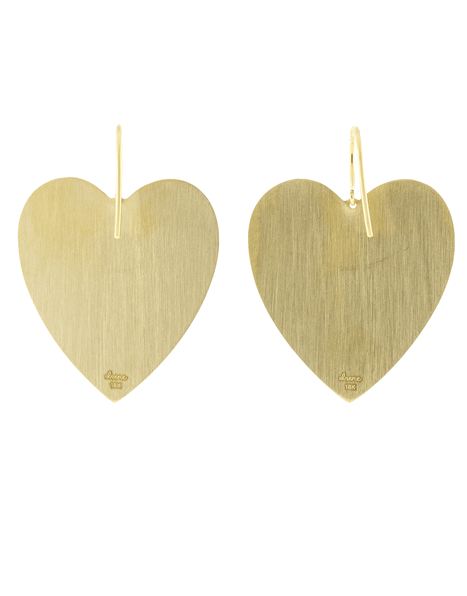IRENE NEUWIRTH JEWELRY-Large Heart Shape Flat Gold Earrings-YELLOW GOLD