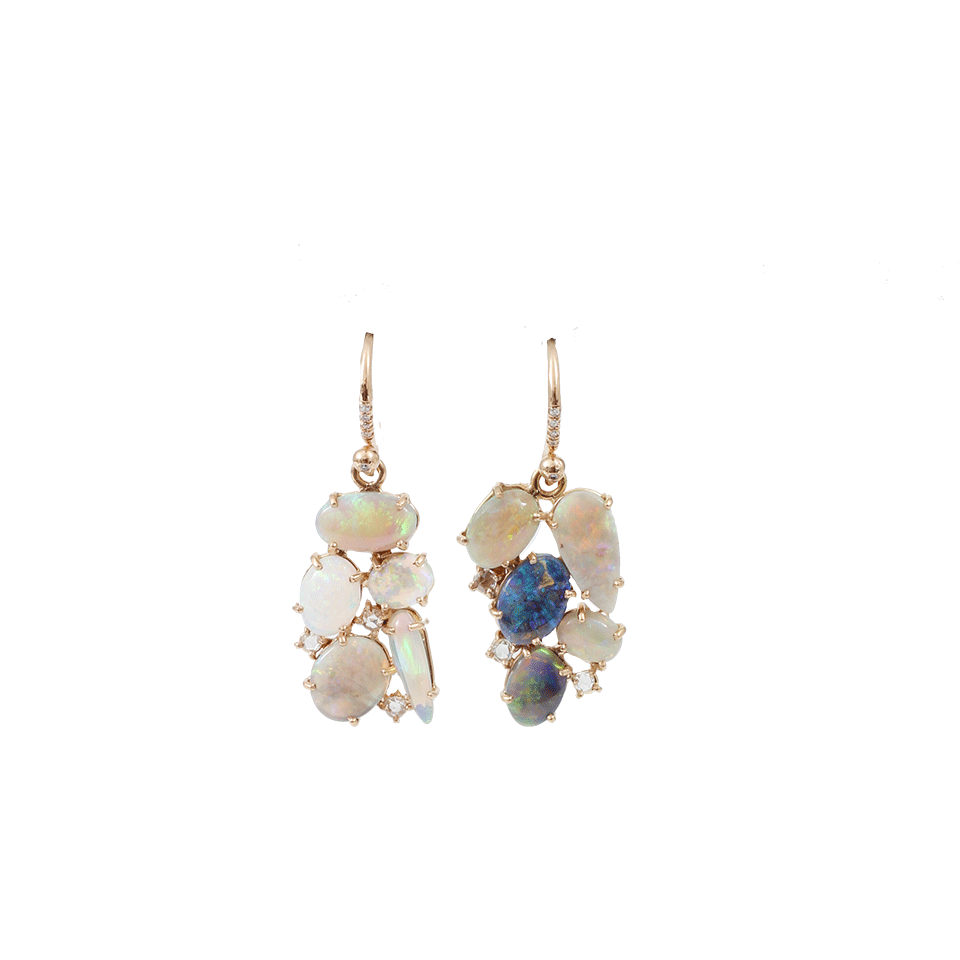 IRENE NEUWIRTH JEWELRY-Lightening Ridge Opal Earrings-YELLOW GOLD