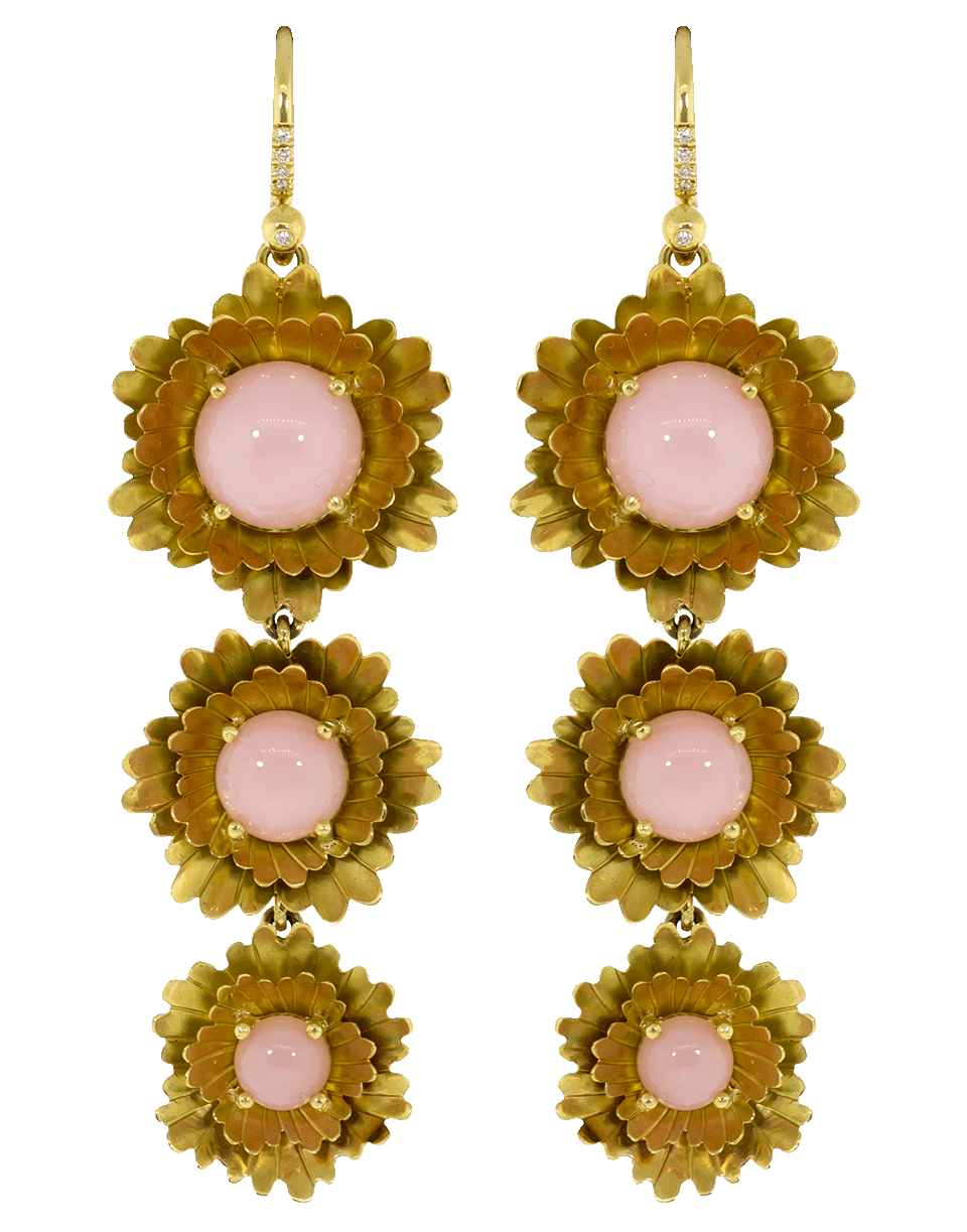 IRENE NEUWIRTH JEWELRY-Pink Opal Superbloom Drop Earrings-YELLOW GOLD