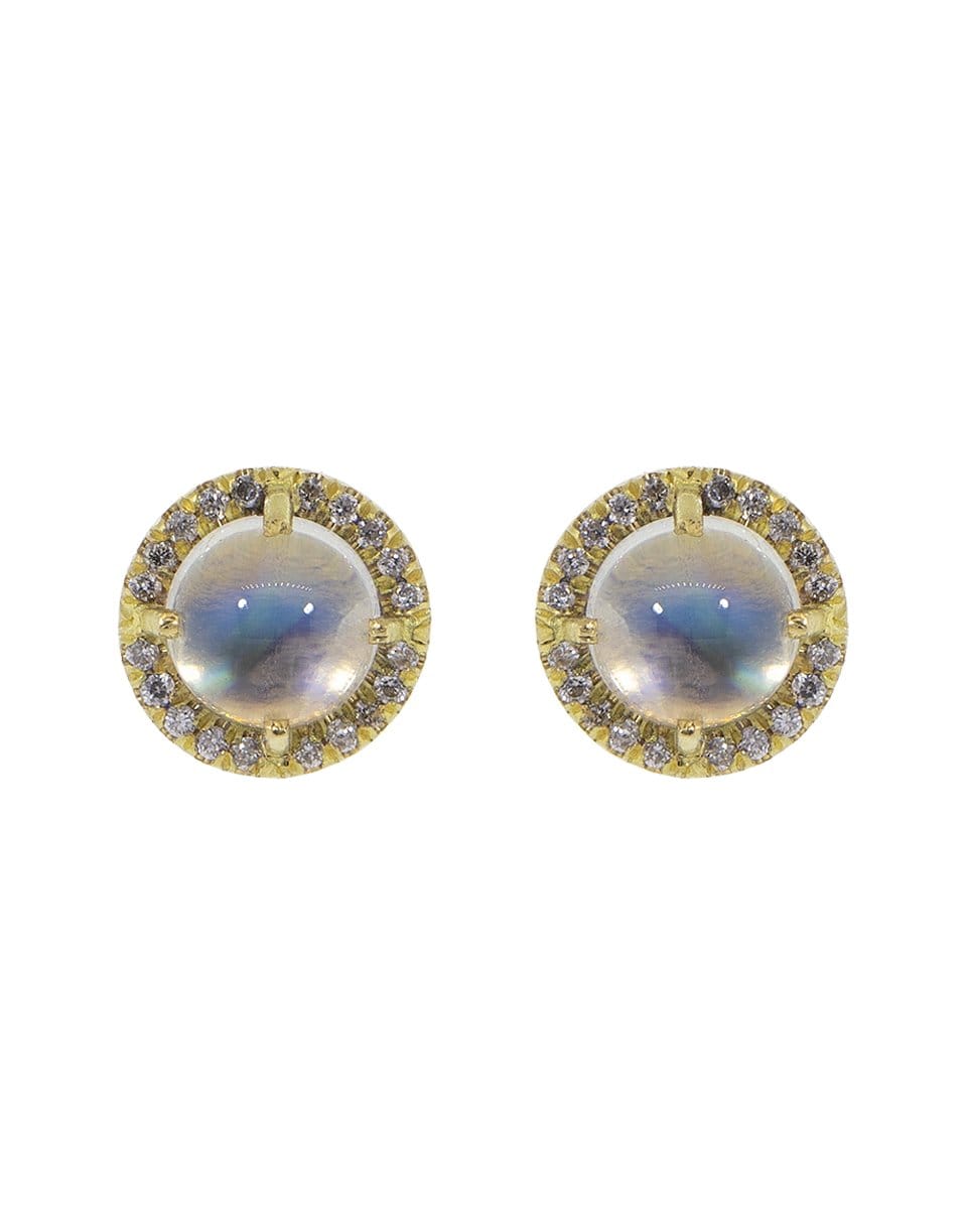 IRENE NEUWIRTH JEWELRY-Rainbow Moonstone Diamond Studs-YELLOW GOLD