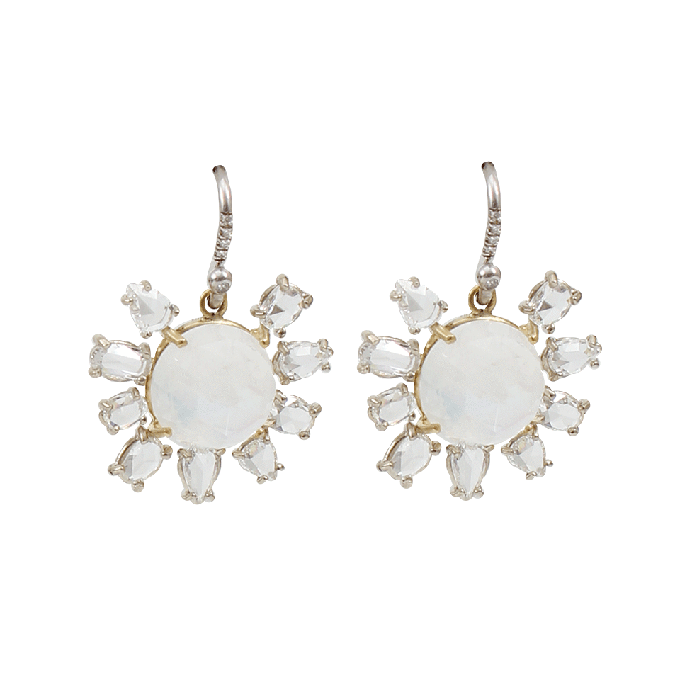 IRENE NEUWIRTH JEWELRY-Rainbow Moonstone Earrings-YELLOW GOLD