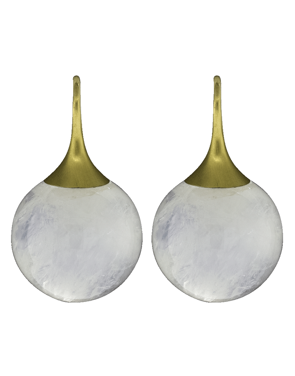 IRENE NEUWIRTH JEWELRY-Rainbow Moonstone Sphere Earrings-YELLOW GOLD