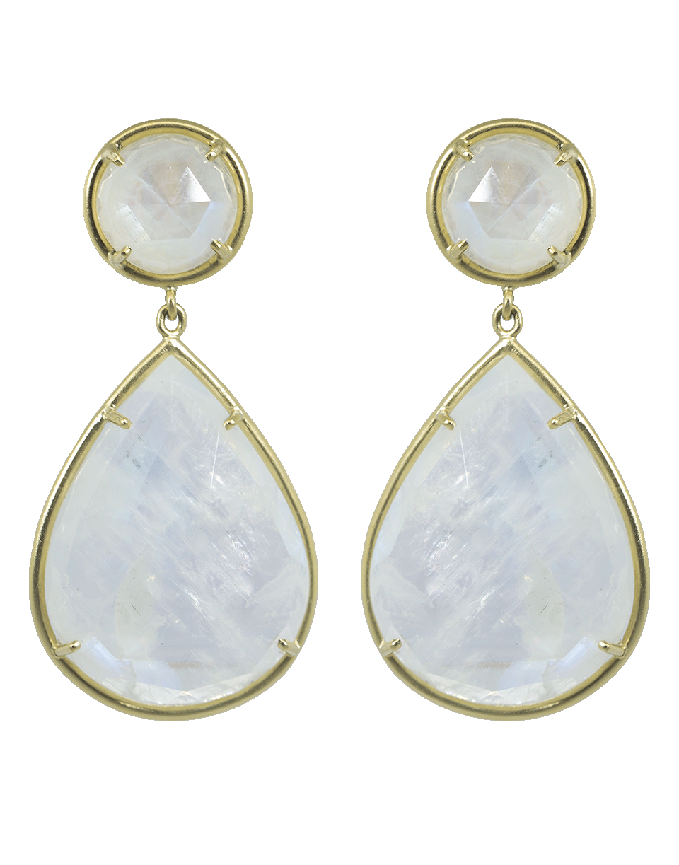 IRENE NEUWIRTH JEWELRY-Rosecut Rainbow Moonstone Drop Earrings-YELLOW GOLD
