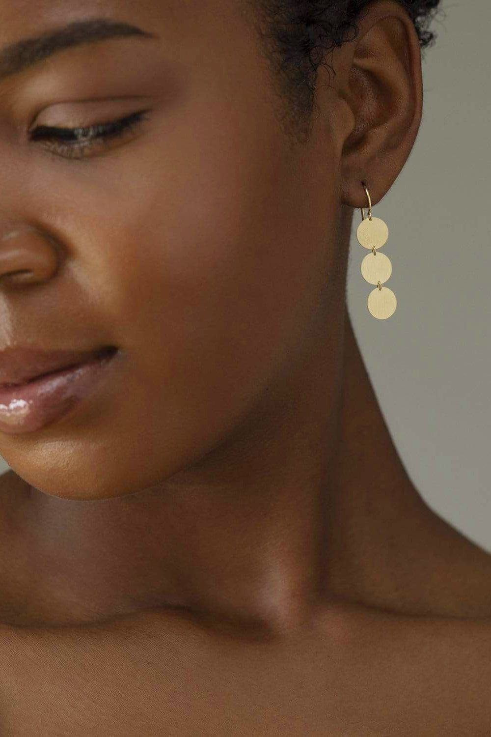 IRENE NEUWIRTH JEWELRY-Triple Circle Earrings-YELLOW GOLD