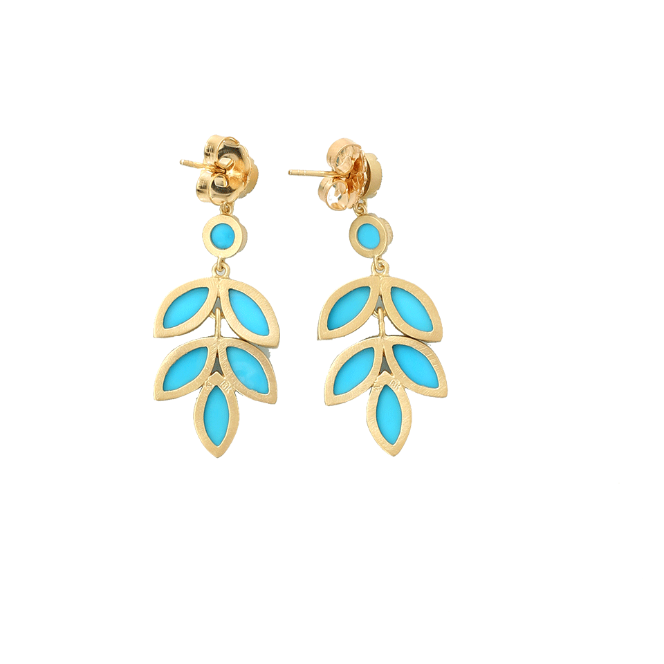 IRENE NEUWIRTH JEWELRY-Turquoise Drop Earrings-YELLOW GOLD