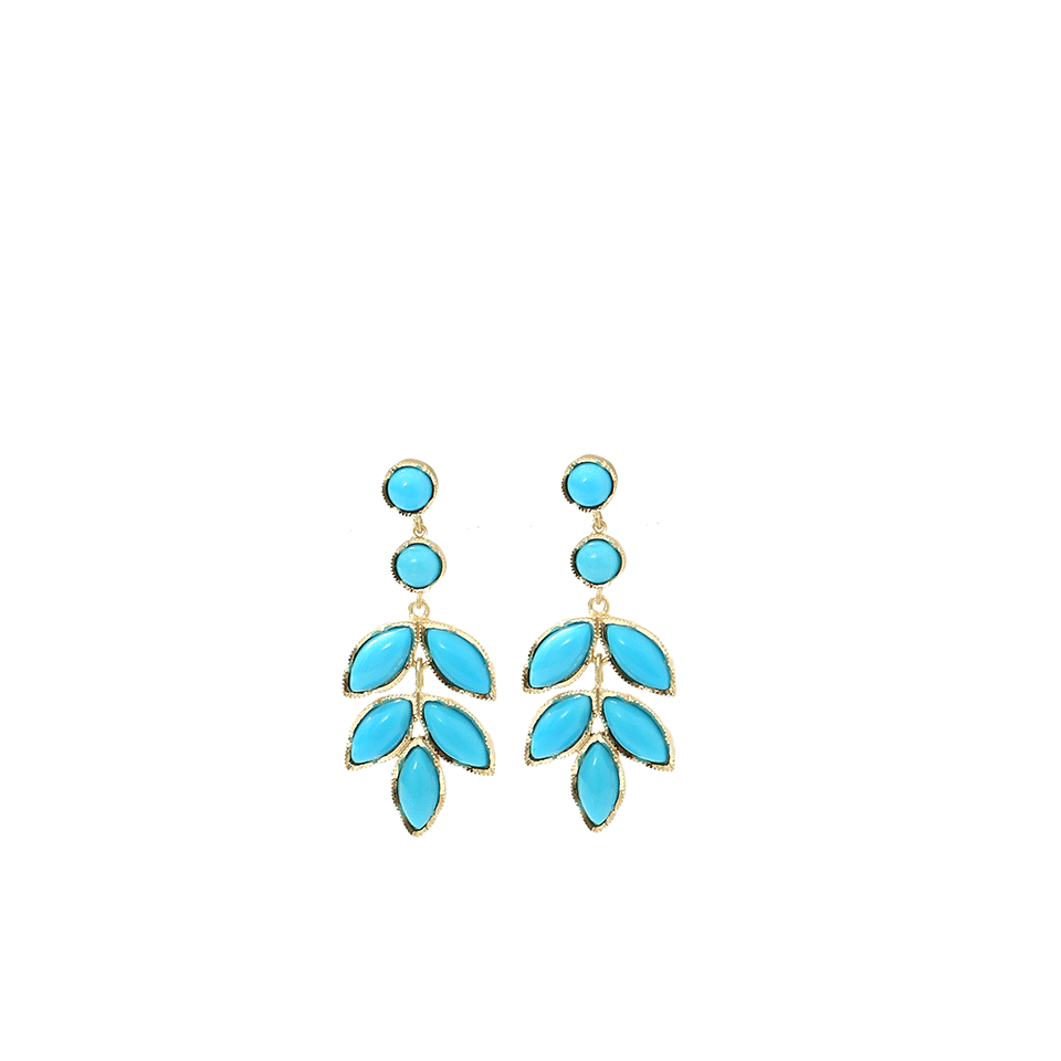 IRENE NEUWIRTH JEWELRY-Turquoise Drop Earrings-YELLOW GOLD