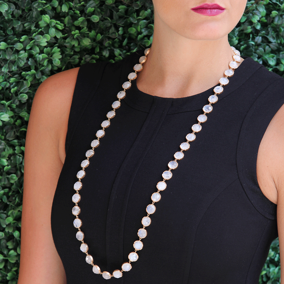 IRENE NEUWIRTH JEWELRY-11MM Moonstone Necklace-ROSE GOLD