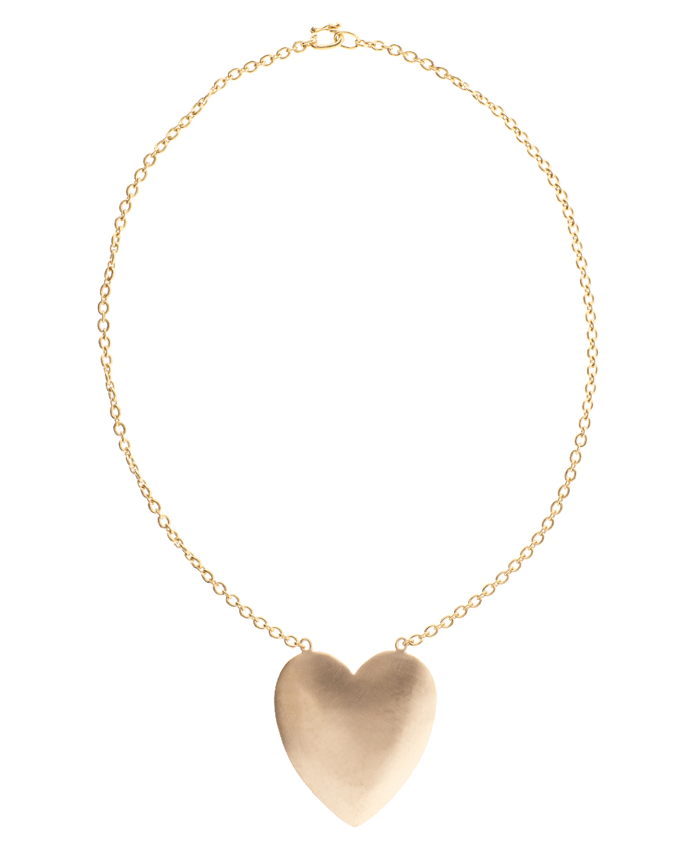 IRENE NEUWIRTH JEWELRY-Extra Large Heart Flat Gold Necklace-ROSE GOLD