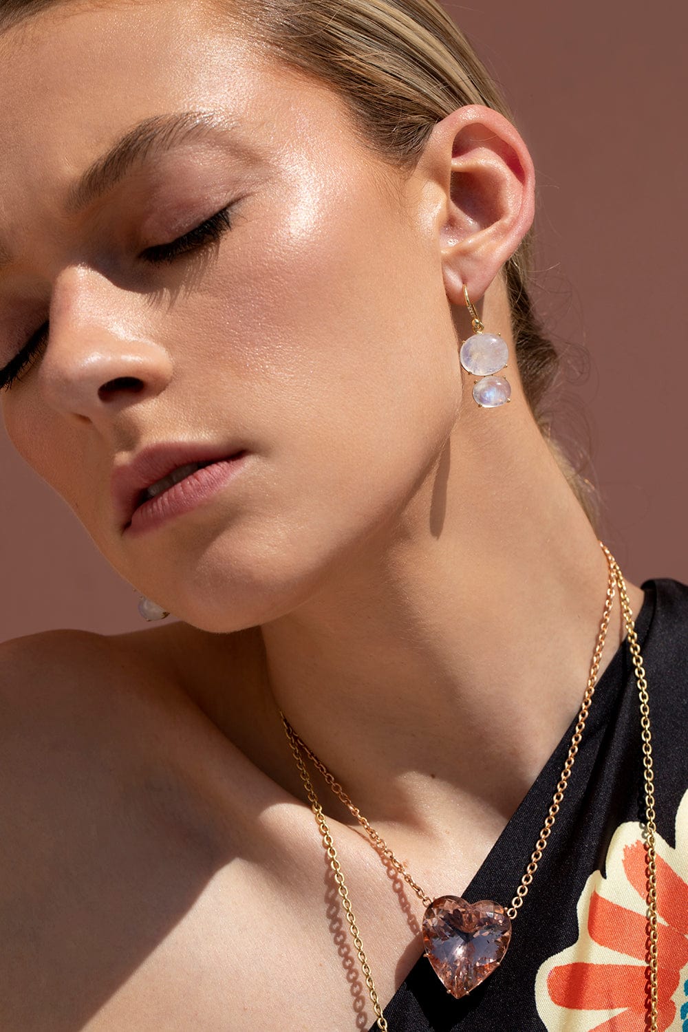 IRENE NEUWIRTH JEWELRY-Love Morganite Heart Necklace-ROSE GOLD