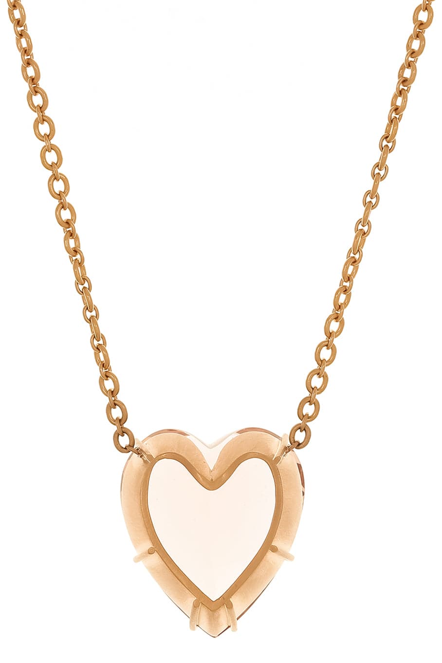 IRENE NEUWIRTH JEWELRY-Love Morganite Heart Necklace-ROSE GOLD