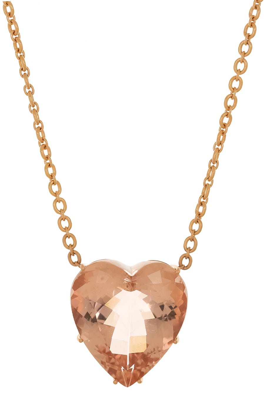IRENE NEUWIRTH JEWELRY-Love Morganite Heart Necklace-ROSE GOLD