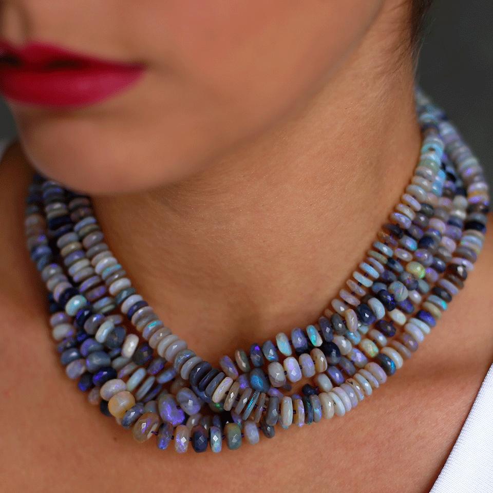 IRENE NEUWIRTH JEWELRY-Opal Bead Necklace-ROSE GOLD