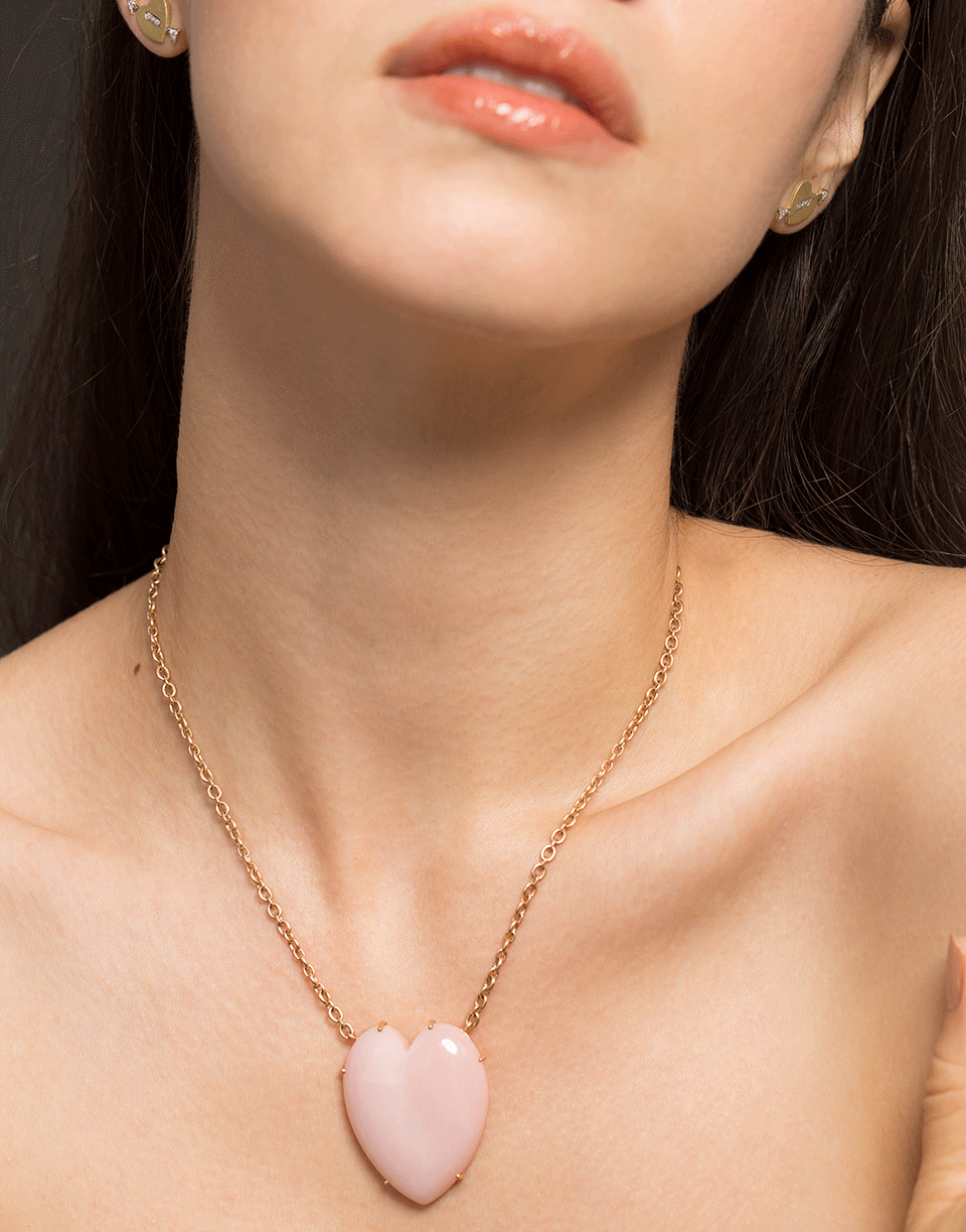 IRENE NEUWIRTH JEWELRY-Pink Opal Heart Necklace-ROSE GOLD