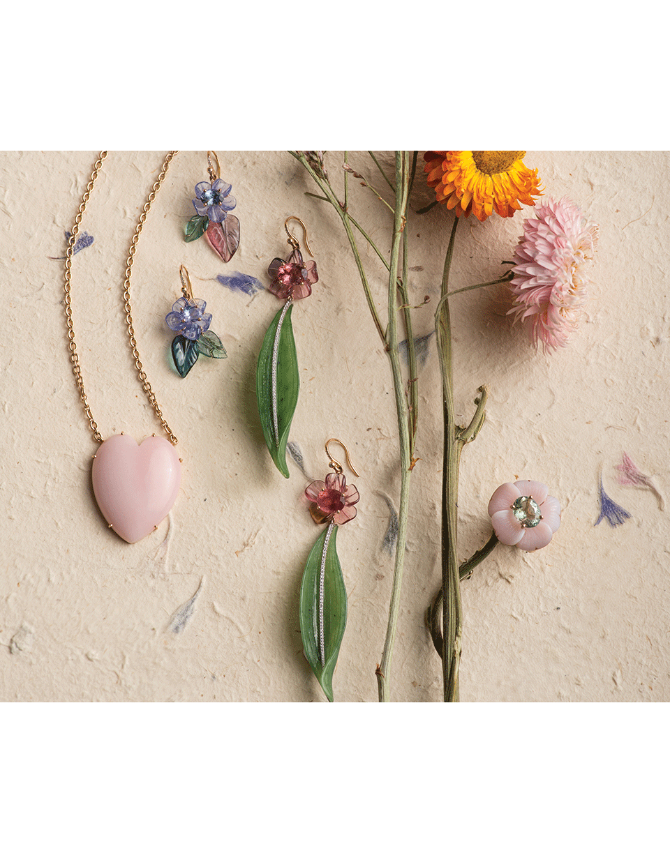 IRENE NEUWIRTH JEWELRY-Pink Opal Heart Necklace-ROSE GOLD