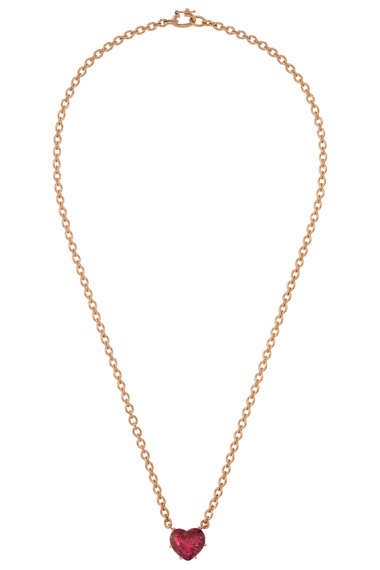 IRENE NEUWIRTH JEWELRY-Pink Tourmaline Heart Necklace-ROSE GOLD