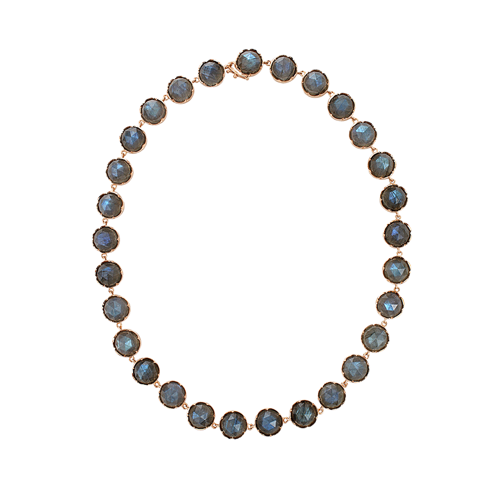 IRENE NEUWIRTH JEWELRY-Rose Cut Labradorite Necklace-ROSE GOLD