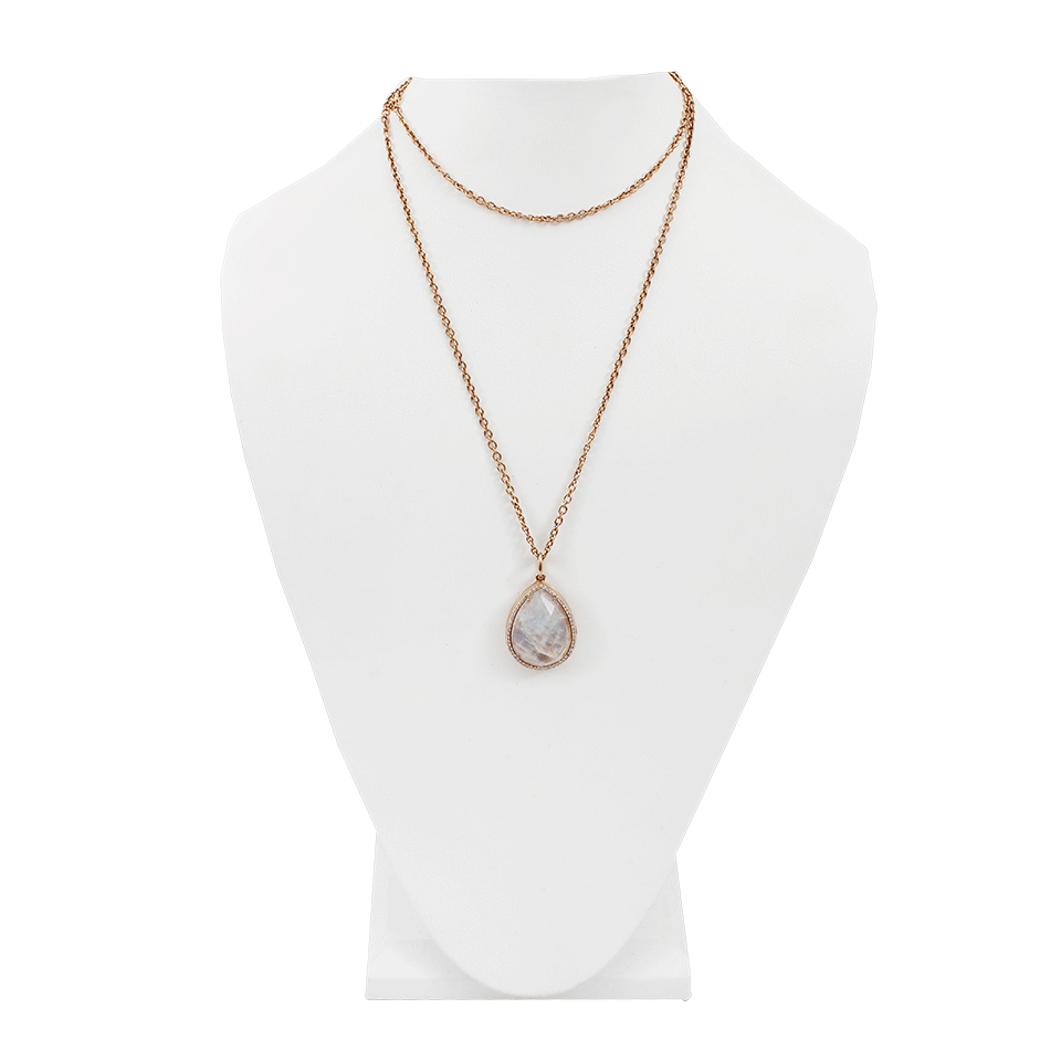 IRENE NEUWIRTH JEWELRY-Rose Cut Rainbow Moonstone Locket Necklace-ROSE GOLD